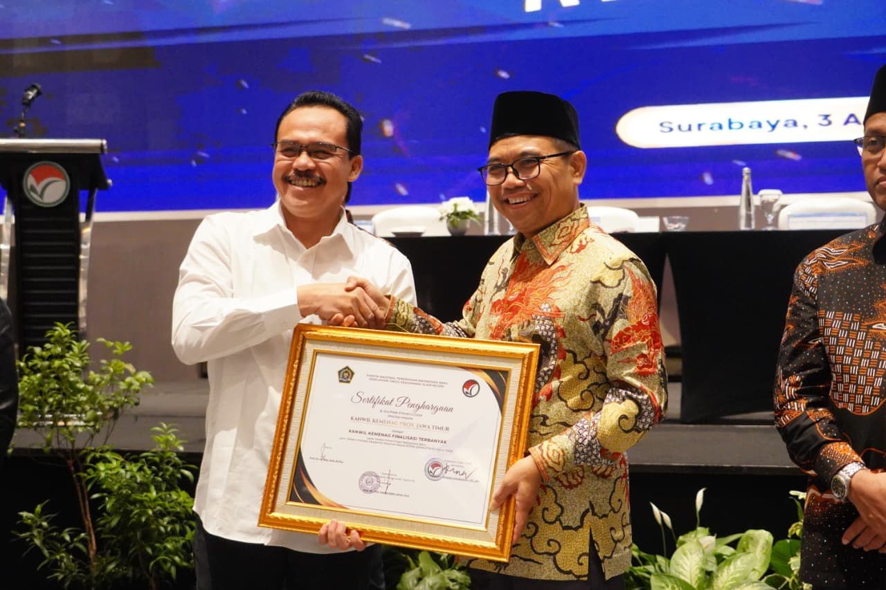 Kanwil Kemenag Jatim Raih Penghargaan Finalisasi Terbanyak pada SPAN-PTKIN Award 2026