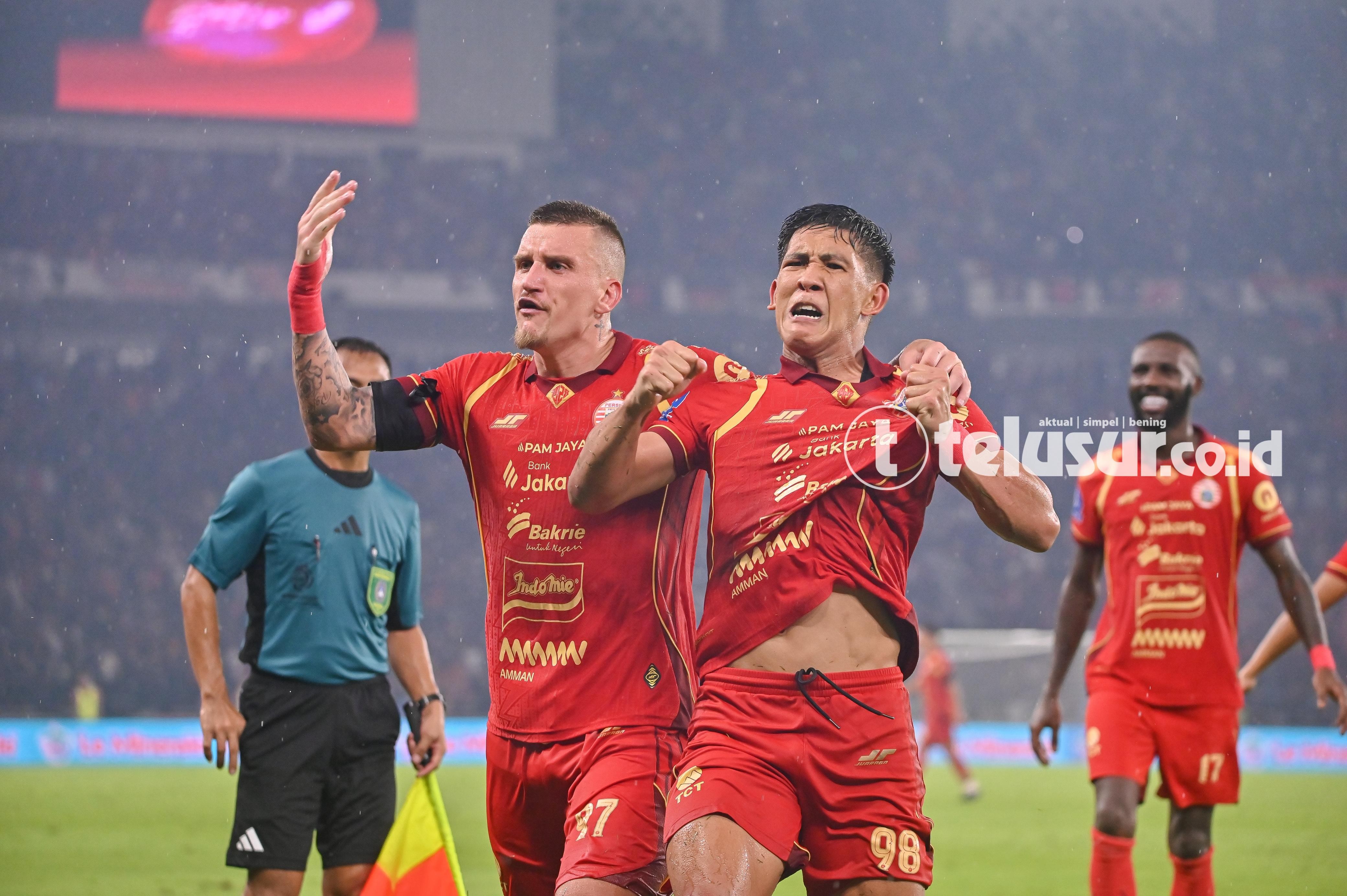 Eksel Runtukahu Gacor, Persija Jakarta Cukur Persebaya 3-0 di GBK