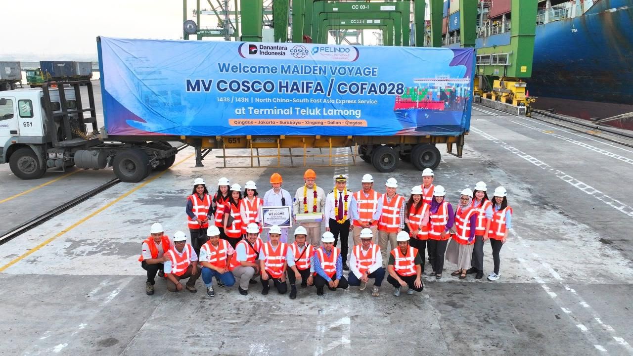 Cosco Pilih Terminal Teluk Lamong, Arus Petikemas International Tumbuh Lebih Dari 90%