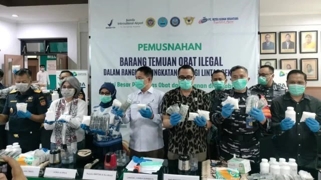 97.679 Tablet Obat Ilegal Senilai Rp540 Juta Dimusnahkan BBPOM Surabaya