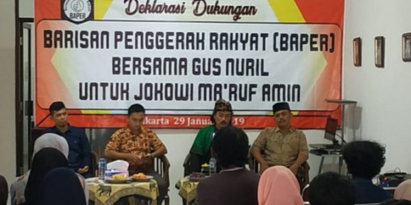 Jaga Pancasila dan NKRI, BAPER Deklarasi Dukungan Untuk Jokowi-Ma’ruf Amin
