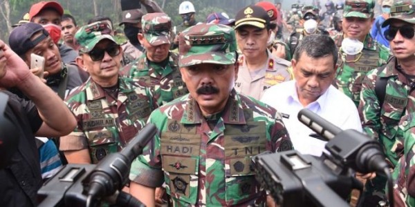 Panglima TNI Pantau Karhutla di Pulau Rupat