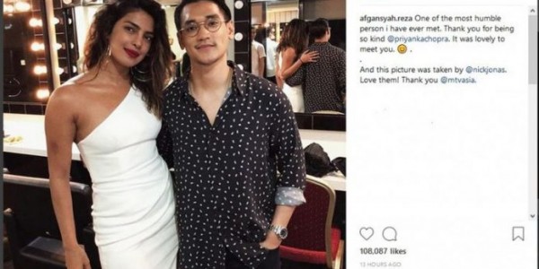Foto Bareng Nick Jones dan Priyanka Chopra, Afgan Mengaku Nerveous