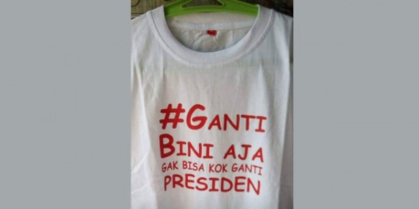 Selain #2019GantiPresiden, Kaos #GantiBiniAja Mulai Ramai di Medsos