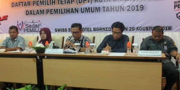 KPU Banjarmasin Tetapkan DPT Pemilu 2019