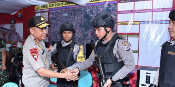 Kapolda Kalsel Cek Posko Natal dan Tahun Baru 2019