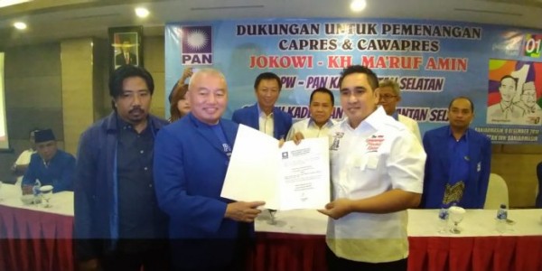 PAN Kalsel Deklarasi Dukung Jokowi-Ma’ruf Amin