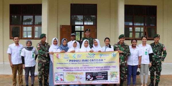 Satgas Pamtas RI-PNG Yonif 411 Kostrad Berikan Edukasi Bahaya Narkoba