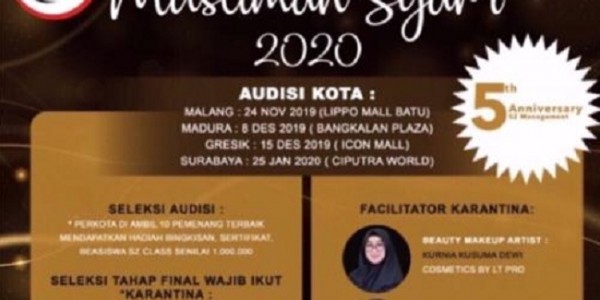 Pemilihan Muslimah Syar’i 2020 Bakal Digelar, Catat Tanggal dan Kotanya