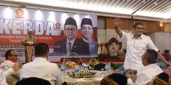 Anies-Sandi Bertemu di Rakerda Gerindra