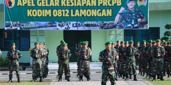 Pasukan PRCPB Kodim Lamongan Siaga Antisipasi Bencana