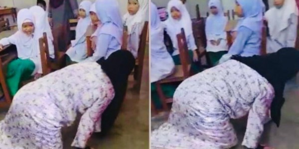 Anaknya Dihukum, Wali Murid Ini Tega Minta Gurunya Merangkak Keliling Kelas