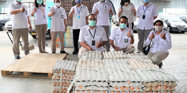 Dukung Program Warung Tetangga, Berdikari dan BGR Logistik Distribusikan Ribuan Kg Telur 