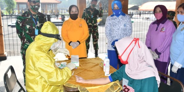 Antisipasi Corona, Rapid Test Massal di Lapangan Kodam Brawijaya
