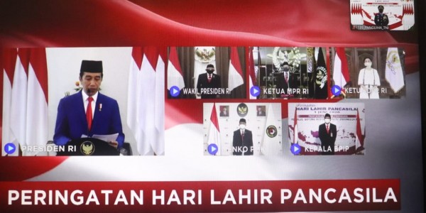Panglima TNI Ikuti Upacara Hari Lahir Pancasila Secara Daring