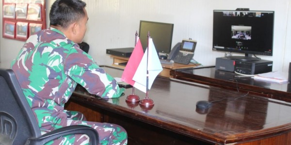 Satgas TNI RDB Silaturahmi Virtual Dengan Kedubes KBRI Nairobi Afrika Timur