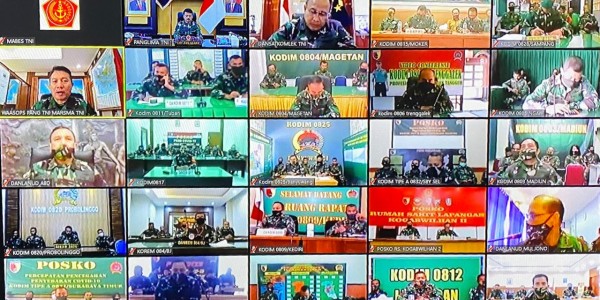 Panglima TNI Gelar Video Conference dengan Pangkotama TNI