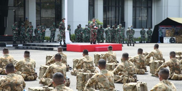 Asops Panglima TNI Cek Kesiapan Satgas Kizi TNI Konga XXXVII G Minusca Car