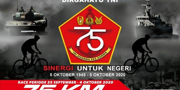 TNI Gelar Lomba Sepeda Virtual  Pada HUT Ke-75 TNI Tahun 2020