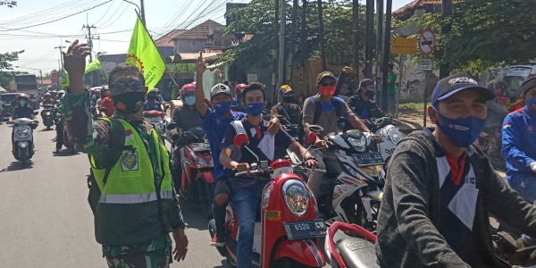 Kapten Arm Bambang Priambodo Lakukan Pengaman Jalur Lintas Buruh