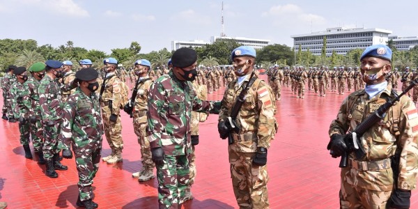 Kasum TNI Terima Kedatangan Satgas Kizi TNI Konga XXXVII F/Minusca CAR