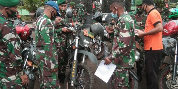 Kodim 0619/Pwk Laksanakan Pemeriksaan Kelengkapan Randis Personil
