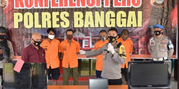 Polres Banggai Bekuk Empat Tersangka Curat, Dua Diantaranya Residivis