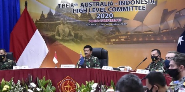 Panglima TNI bersama CDF Australia Pimpin Sidang ke-8 AUSINDO HLC Tahun 2020