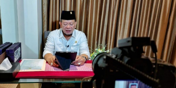 Hadir Virtual di Haul Bani Shiddiq, Ketua DPD Kutip Doa Gus Mik