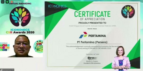 Pertamina Raih Iconomics CSR Award 2020
