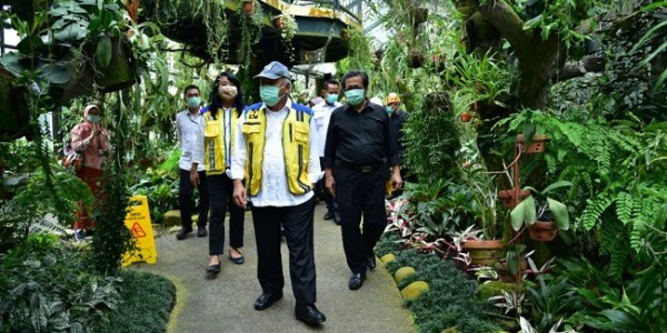 Menteri PUPR Tekankan Penataan Kawasan Taman Anggrek Kebun Raya Bogor Terintegrasi