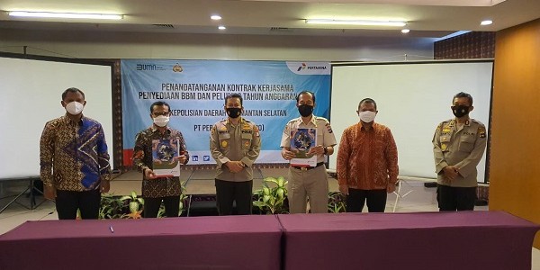 Pertamina Kerjasama Dengan Polda Kalimantan Selatan Menghadapi Tahun 2021 