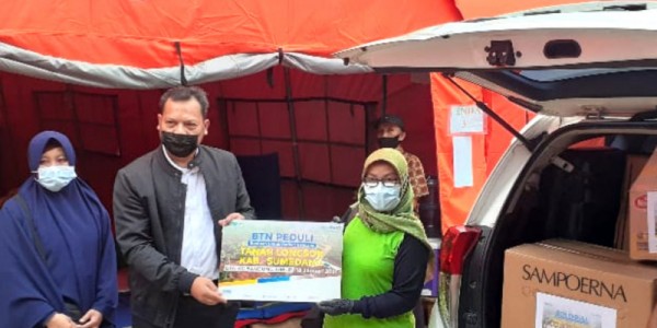 CSR Bank BTN Salurkan Bantuan Musibah Sumedang