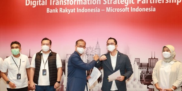 Transformasi Operasi Layanan dan Kultur, BRI Jalin Kerjasama Dengan Microsoft 
