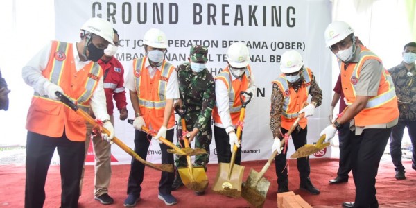 Dukung Pertamina, PT Elnusa Petrofin Gelar Groundbreaking Fuel Terminal Indragiri Hilir