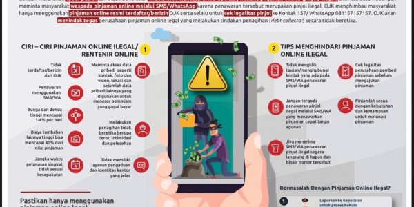 OJK Ingatkan Waspada Pinjol Ilegal, Ini Ciri-cirinya