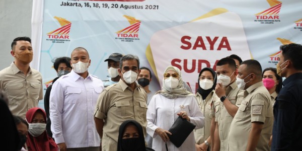 Tinjau Vaksinasi TIDAR DKI, Muzani: Jakarta Adalah Halaman Depan Indonesia