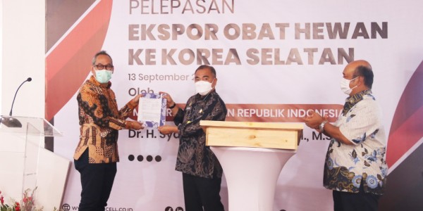 Kementan Lepas Ekspor 28 Ton Obat Hewan ke Korea Selatan