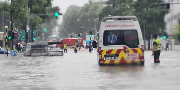 Singapura Banjir Bandang, Pemicunya Potongan Rumput Sumbat Saluran Air 