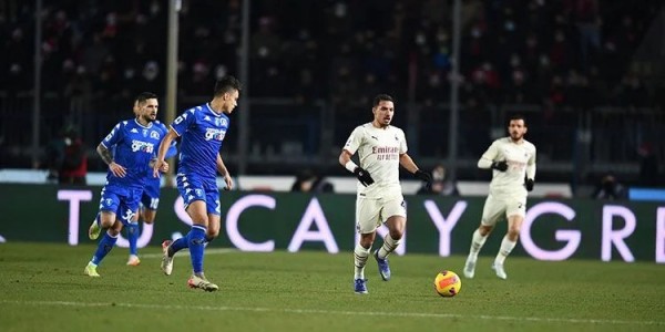 Hasil Liga Italia Pekan ke-19, AC Milan vs Empoli Skor 4-2