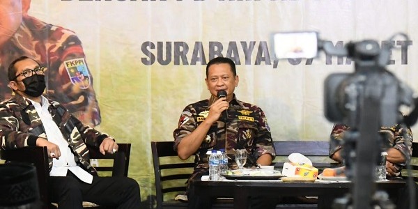 Konsolidasi dengan FKPPI Jawa Timur, Ketua MPR RI Tegaskan Kewajiban Bela Negara