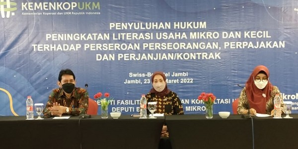 Kemenkop Dorong 40 Pelaku Usaha Mikro Jambi Dirikan Perseroan Perorangan
