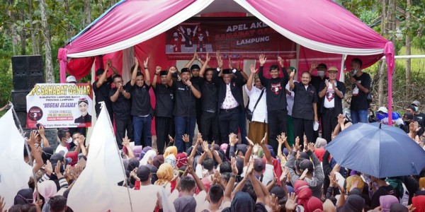 Ribuan Simpatisan Ganjar Pranowo di Lampung Hadiri Apel Akbar, Deklarasi dan Berdoa