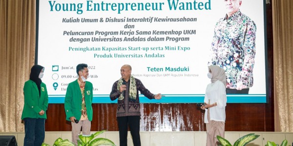 Dukung Program Sejuta Wirausaha Mapan, Unand Siap Cetak 100 Ribu Pelaku Usaha