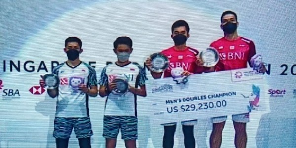 Kalahkan Fajar/Rian, The Babies Raih Gelar Pertamanya di Singapura Open 2022