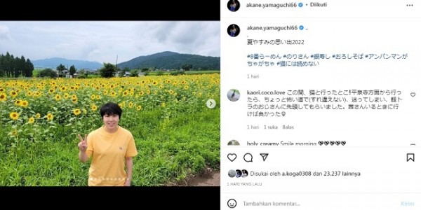 Berpose di Pegunungan, Akane Yamaguchi Dibanjiri Komentar