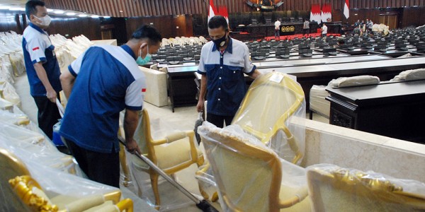 Bersih-Bersih Persiapan Pidato Presiden Joko Widodo