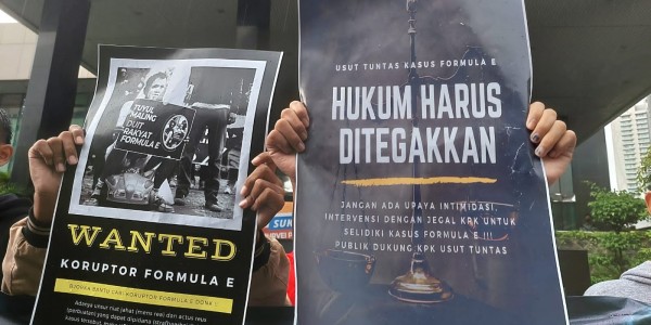 Dukung KPK Tuntaskan Kasus Formula E, Demonstran: Jangan Terpengaruh Jargon Kriminalisasi!