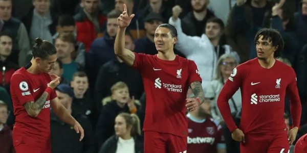 Tandukan Darwin Nunez Bawa Liverpool Taklukan West Ham 