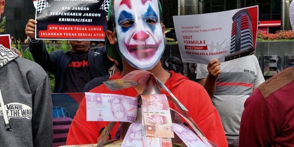 Desak Segera Gelar Perkara Kasus Formula E, Joker Pimpin Aksi Demo SPK di Gedung KPK